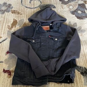 Levi’s black jean jacket/hoodie